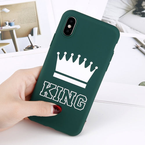 King & Queen Green Crown with Matte Finish - iPhone