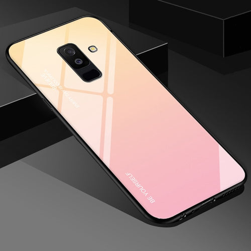 Color Tempered Glass Cases (YELLOW/PINK) - Samsung Galaxy