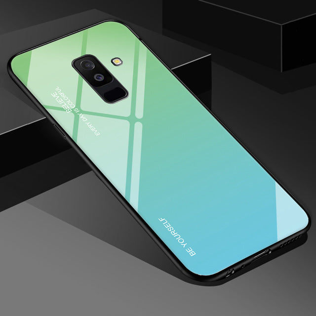 Color Tempered Glass Cases (TEAL) - Samsung Galaxy