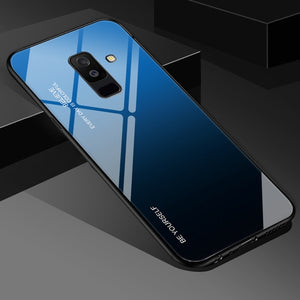 Color Tempered Glass Cases (BLUE) - Samsung Galaxy