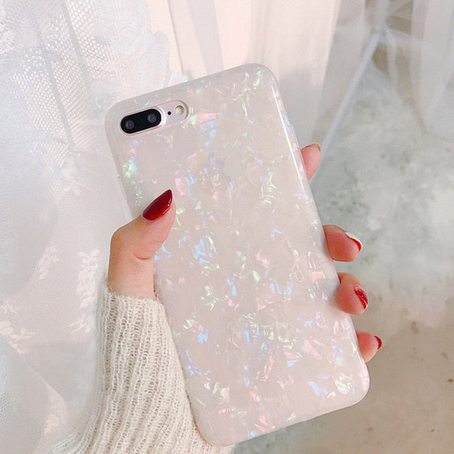 Glitter Dream Shell Phone Case (OFF WHITE) - iPhone