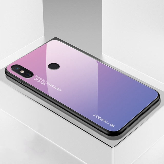 Gradient Tempered Glass Case (PINK/PURPLE) - Xiaomi