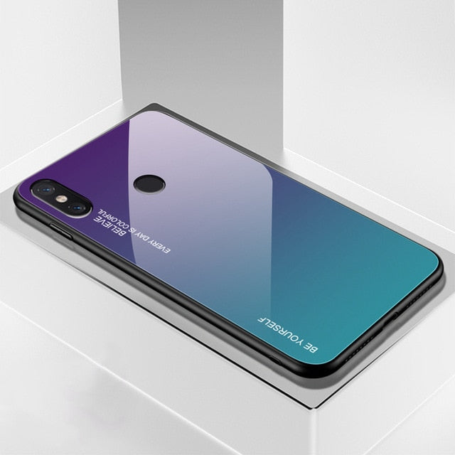 Gradient Tempered Glass Case (PURPLE/GREEN) - Xiaomi