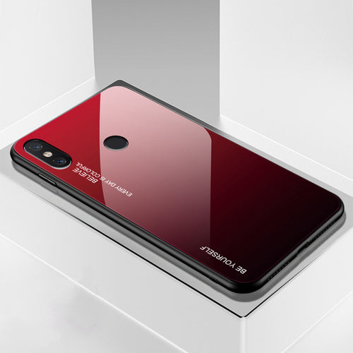 Gradient Tempered Glass Case (RED) - Xiaomi