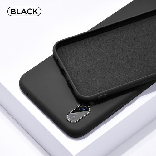 Soft Liquid Silicone Case (BLACK)  -  Samsung Galaxy