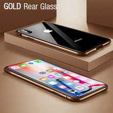 Load image into Gallery viewer, Shockproof Metal Case with Tempered Glass (BLACK FULL CASE) - iPhone